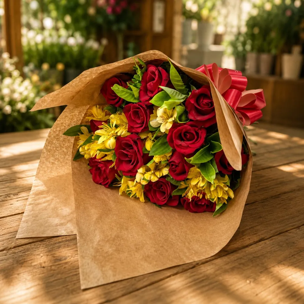 Buquê de Rosas & Astromélias