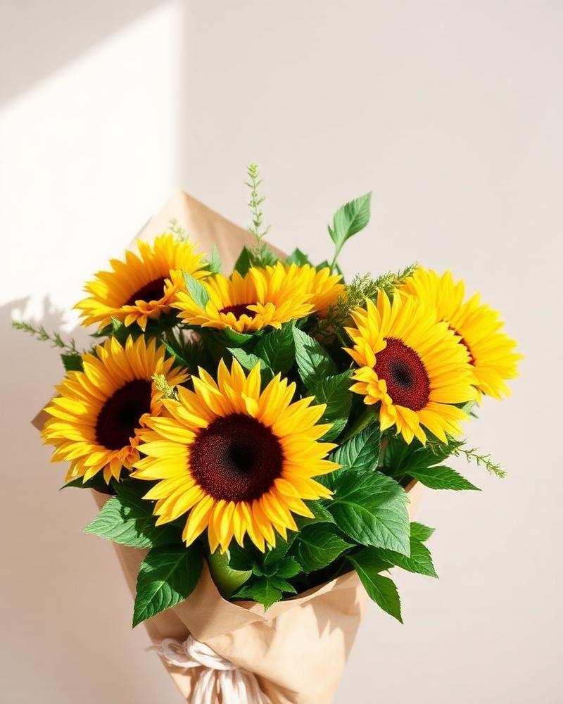 Flores para com girassóis